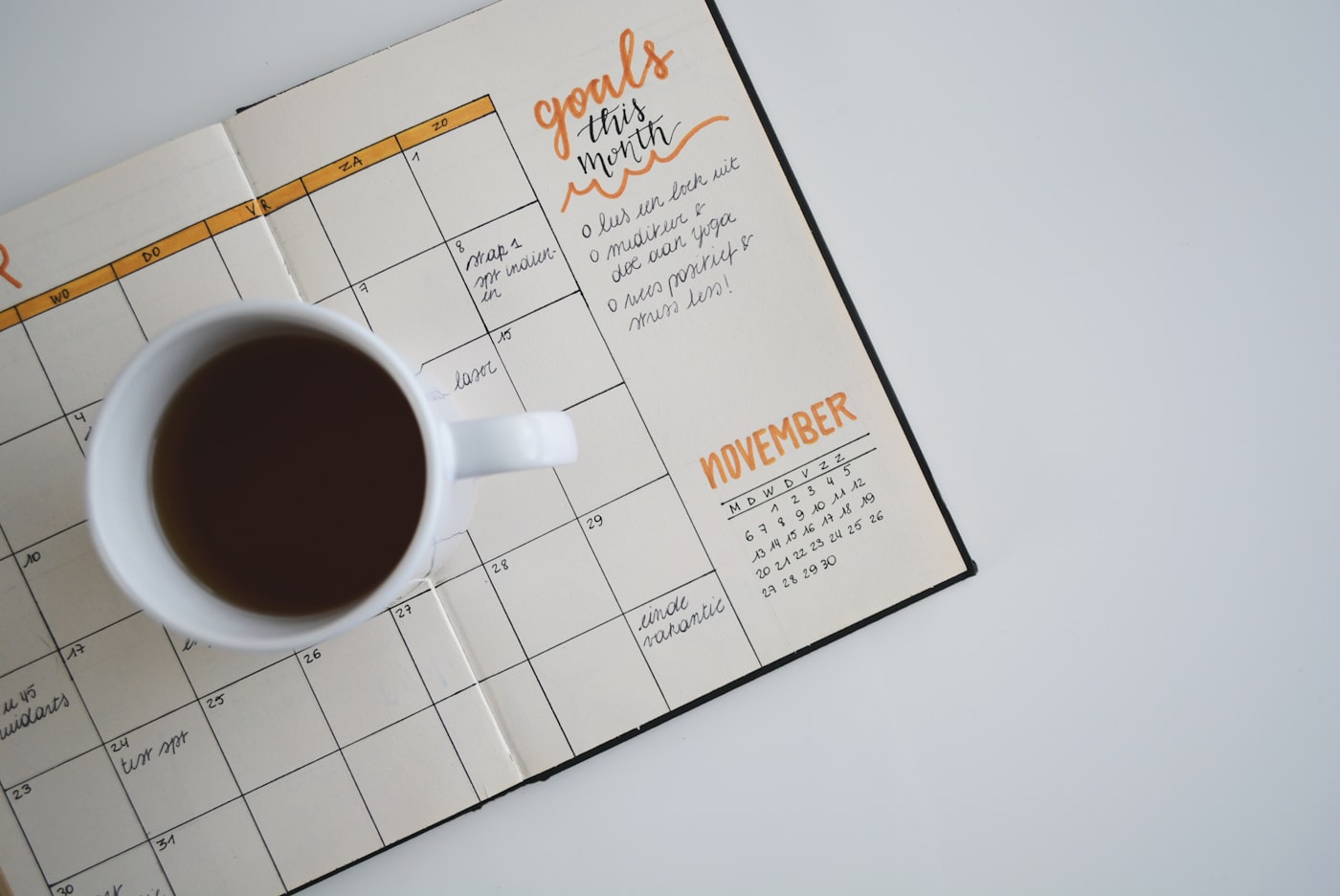 Calendar marking spaced review intervals